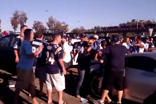 Bottles Smashed and F-Bombs Dropped in Chargers and Cowboys' Fan Fight