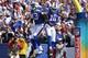 ORCHARD PARK, NY - SEPTEMBER 29: Robert Woods #10 of the Buffalo Bills celebrates his touchdown with Stevie Johnson #13 during NFL game action against the Baltimore Orioles at Ralph Wilson Stadium on September 29, 2013 in Orchard Park, New York. (Photo by Tom Szczerbowski/Getty Images)