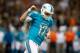 NEW ORLEANS, LA - SEPTEMBER 30: Quarterback Ryan Tannehill #17 of the Miami Dolphins celebrates after running back Lamar Miller #26 scores on a five-yard touchdown run in the second quarter against the New Orleans Saints at the Mercedes-Benz Superdome on September 30, 2013 in New Orleans, Louisiana. (Photo by Chris Graythen/Getty Images)