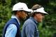 NORTON, MA - AUGUST 30: Tiger Woods (L) and Phil Mickelson of the USA walk on the 12th hole during the first round of the Deutsche Bank Championship at TPC Boston on August 30, 2013 in Norton, Massachusetts. (Photo by Jim Rogash/Getty Images)