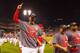 The St. Louis Cardinals celebrate after defeating the Cubs and winning the National League Central Division on Sept. 27.