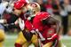 ST. LOUIS, MO - SEPTEMBER 26: Frank Gore #21 of the San Francisco 49ers rushes against the St. Louis Rams at the Edward Jones Dome on September 26, 2013 in St. Louis, Missouri. (Photo by Michael Thomas/Getty Images)