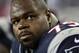 Sep 12, 2013; Foxborough, MA, USA; New England Patriots defensive tackle Vince Wilfork (75) during the fourth quarter against the New York Jets at Gillette Stadium. The New England Patriots won 13-10. Mandatory Credit: Greg M. Cooper-USA TODAY Sports