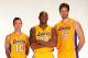 EL SEGUNDO, CA - SEPTEMBER 28: Steve Nash #10, Kobe Bryant #24 and Pau Gasol #16 of the Los Angeles Lakers pose for a picture during media day at Toyota Sports Center on September 28, 2013 in El Segundo, California. NOTE TO USER: User expressly acknowledges and agrees that, by downloading and/or using this Photograph, user is consenting to the terms and conditions of the Getty Images License Agreement. Mandatory Copyright Notice: Copyright 2013 NBAE (Photo by Andrew D. Bernstein/NBAE via Getty Images)