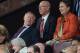 MANCHESTER, ENGLAND - SEPTEMBER 14: Former Manchester United manager Sir Alex Ferguson sits with Sir Bobby Charlton and his wife Norma during the Barclays Premier League match between Manchester United and Crystal Palace at Old Trafford on September 14, 2013 in Manchester, England. (Photo by Michael Regan/Getty Images)