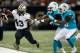 NEW ORLEANS, LA - SEPTEMBER 30: Running back Darren Sproles #43 of the New Orleans Saints runs the ball in the second quarter against the Miami Dolphins at the Mercedes-Benz Superdome on September 30, 2013 in New Orleans, Louisiana. (Photo by Chris Graythen/Getty Images)