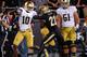 WEST LAFAYETTE, IN - SEPTEMBER 14: DaVaris Daniels #10 of the Notre Dame Fighting Irish holds off Ricardo Allen #21 of the Purdue Boilermakers after a reception that would go on to be a touchdown at Ross-Ade Stadium on September 14, 2013 in West Lafayette, Indiana. Notre Dame defeated Purdue 31-24. (Photo by Michael Hickey/Getty Images)