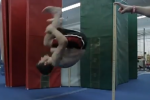 Watch: Gymnast Sets Record for Lowest Backflip of All Time