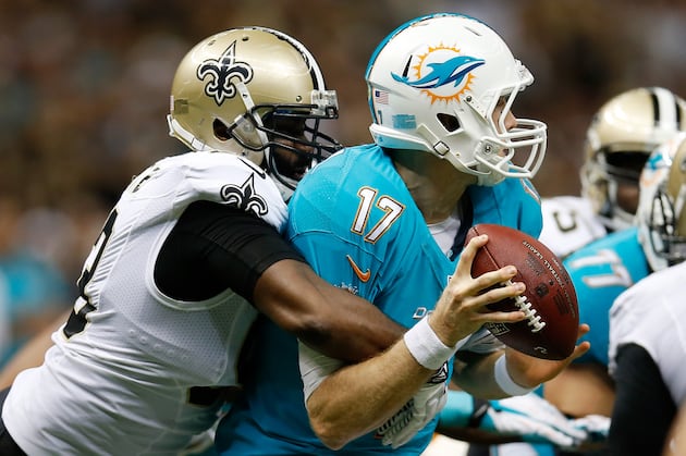 Dolphins' Ryan Tannehill Getting Sacked at Near Record Pace