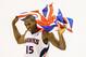 Al Horford donning a British flag, commemorating the Hawks' game against the Brooklyn Nets to be played at The O2 Arena in London this season.