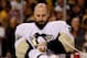 BOSTON, MA - JUNE 05: Tomas Vokoun #92 of the Pittsburgh Penguins fixes his glove against the Boston Bruins during Game Three of the Eastern Conference Final of the 2013 NHL Stanley Cup Playoffs at the TD Garden on June 5, 2013 in Boston, Massachusetts. (Photo by Bruce Bennett/Getty Images)