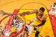 Indiana Pacers forward Paul George posterizes the Birdman in Game 2 of the 2013 ECF.
