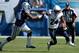 Sep 29, 2013; San Diego, CA, USA; San Diego Chargers running back Ryan Mathews (24) tries to run past Dallas Cowboys outside linebacker Bruce Carter (54) during first half action at Qualcomm Stadium. Mandatory Credit: Robert Hanashiro-USA TODAY Sports