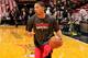 MIAMI, FL - MAY 6: Derrick Rose #1 of the Chicago Bulls warms up before his team plays the Miami Heat in Game One of the Eastern Conference Semifinals during the 2013 NBA Playoffs on May 6, 2013 at American Airlines Arena in Miami, Florida. NOTE TO USER: User expressly acknowledges and agrees that, by downloading and/or using this photograph, user is consenting to the terms and conditions of the Getty Images License Agreement. Mandatory copyright notice: Copyright NBAE 2013 (Photo by Issac Baldizon/NBAE via Getty Images)