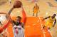 Tyson Chandler usually lives above the rim, not 10 to 15 feet away from it