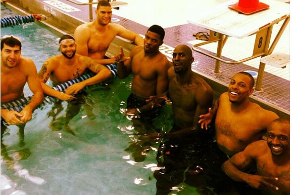 Nets Players Hang out in Pool in Instagram Photo