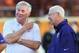 AUSTIN, TX - SEPTEMBER 21: (L-R) Head coach Mack Brown of the Texas Longhorns talks with Bill Snyder of the Kansas State Wildcats before a game at Darrell K Royal-Texas Memorial Stadium on September 21, 2013 in Austin, Texas. (Photo by Ronald Martinez/Getty Images)