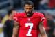 ST LOUIS, MO - SEPTEMBER 26: Colin Kaepernick #7 of the San Francisco 49ers warms up prior to their game against the St. Louis Rams at Edward Jones Dome on September 26, 2013 in St Louis, Missouri. (Photo by Dilip Vishwanat/Getty Images)