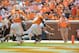 Sep 28, 2013; Knoxville, TN, USA; South Alabama Jaguars quarterback Ross Metheny (2) dives for a touchdown against Tennessee Volunteers defensive lineman Marlon Walls (58) during the second half at Neyland Stadium. Tennessee won 31 to 24. Mandatory Credit: Randy Sartin-USA TODAY Sports