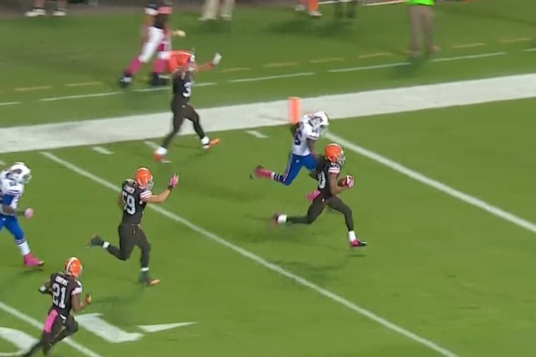 Browns WR Travis Benjamin Breaks off 79-Yard Punt Return for TD