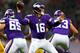 LONDON, ENGLAND - SEPTEMBER 29: Quarterback Matt Cassel #16 of the Minnesota Vikings throws the ball during the NFL International Series game between Pittsburgh Steelers and Minnesota Vikings at Wembley Stadium on September 29, 2013 in London, England. (Photo by Michael Steele/Getty Images)