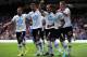 LONDON, ENGLAND - AUGUST 18: Roberto Soldado of Tottenham Hotspur (C) celebrates scoring from the penalty spot with team mates Aaron Lennon, Kyle Walker, Paulinho and Gylfi Sigurdsson during the Barclays Premier League match between Crystal Palace and Tottenham Hotspur at Selhurst Park on Augsut 18, 2013 in London, England. (Photo by Jamie McDonald/Getty Images)
