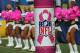SAN DIEGO, CA - OCTOBER 02: The Charger Girls cheerleader team performs with pink pompoms to acknowledge breast cancer awareness during the game between the Miami Dolphins and the San Diego Chargers at Qualcomm Stadium on October 2, 2011 in San Diego, California. The Chargers won 26-16. (Photo by Stephen Dunn/Getty Images)