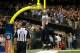 NEW ORLEANS, LA - SEPTEMBER 30: Tight end Jimmy Graham #80 of the New Orleans Saints dunks the ball over the goal post after scoring a 27-yard touchdown in the second quarter against the Miami Dolphins at the Mercedes-Benz Superdome on September 30, 2013 in New Orleans, Louisiana. (Photo by Chris Graythen/Getty Images)