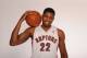 TORONTO, CANADA - SEPTEMBER 30: Rudy Gay #22 of the Toronto Raptors poses for a portrait during a Media Day on September 30, 2013 in Toronto, Canada. NOTE TO USER: User expressly acknowledges and agrees that, by downloading and or using this Photograph, user is consenting to the terms and condition of the Getty Images License Agreement. Mandatory Copyright Notice: 2013 NBAE (Photo by Ron Turenne/NBAE via Getty Images)