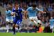 MANCHESTER, ENGLAND - OCTOBER 05: Sergio Aguero of Manchester City is pursued by Phil Jagielka of Everton during the Barclays Premier League match between Manchester City and Everton at Etihad Stadium on October 5, 2013 in Manchester, England. (Photo by Shaun Botterill/Getty Images)