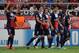 ATHENS, GREECE - SEPTEMBER 17: Marquinhos (L) of Paris Saint-Germain FC celebrates his goal with team-mates during the UEFA Champions League group stage match between Olympiacos FC and Paris Saint-Germain FC held on September 17, 2013 at the Georgios Karaiskakis Stadium in Athens, Greece. (Photo by Milos Bicanski/EuroFootball/Getty Images)