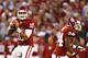 NORMAN, OK - OCTOBER 5: Blake Bell #10 of the Oklahoma Sooners drops back to pass during a game against the TCU Horned Frogs at Gaylord Family Oklahoma Memorial Stadium on October 5, 2013 in Norman, Oklahoma. (Photo by Wesley Hitt/Getty Images)