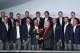 DUBLIN, OH - OCTOBER 06: U.S. Team members (back row, L-R) Steve Stricker, Tiger Woods, Zach Johnson, Webb Simpson, Brandt Snedeker, Phil Mickelson, Jordan Spieth, Hunter Mahan (front row, L-R) Matt Kuchar, Jason Dufner, Keegan Bradley, Fred Couples, Jack Nicklaus, Bill Haas, Davis Love III and Jay Haas after the U.S. Team defeated the International Team 18.5 to 15.5 at Muirfield Village Golf Club on October 6, 2013 in Dublin, Ohio. (Photo by Andy Lyons/Getty Images)