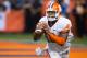 SYRACUSE, NY - OCTOBER 5: Tajh Boyd #10 of Clemson Tigers lines up a first down reception in the first quarter against Syracuse Orange on October 5, 2013 at the Carrier Dome in Syracuse, New York. Clemson defeated Syracuse 49-14. (Photo by Brett Carlsen/Getty Images)