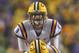 Sep 21, 2013; Baton Rouge, LA, USA; LSU Tigers quarterback Zach Mettenberger (8) under center against the Auburn Tigers during the first quarter of a game at Tiger Stadium. Mandatory Credit: Derick E. Hingle-USA TODAY Sports