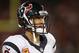 Oct 6, 2013; San Francisco, CA, USA; Houston Texans quarterback Matt Schaub (8) stands on the sideline during action against the San Francisco 49ers in the fourth quarter at Candlestick Park. The 49ers defeated the Texans 34-3. Mandatory Credit: Cary Edmondson-USA TODAY Sports
