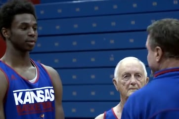 Video: Kansas Basketball Lampoons 'Old School' Frat-Pledging Scene