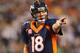 ARLINGTON, TX - OCTOBER 06: Peyton Manning #18 of the Denver Broncos at AT&T Stadium on October 6, 2013 in Arlington, Texas. (Photo by Ronald Martinez/Getty Images)