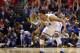 LAS VEGAS, NV - MARCH 15: Kyle Anderson #5 of the UCLA Bruins celebrates after the Bruins defeat the Arizona Wildcats 66-64 during the semifinals of the Pac-12 tournament at the MGM Grand Garden Arena on March 14, 2013 in Las Vegas, Nevada. (Photo by Jeff Gross/Getty Images)