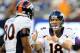 EAST RUTHERFORD, NJ - SEPTEMBER 15: Peyton Manning #18 of the Denver Broncos calls a play during the first half against the New York Giants at MetLife Stadium on September 15, 2013 in East Rutherford, New Jersey. (Photo by Maddie Meyer/Getty Images)