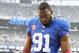 EAST RUTHERFORD, NJ - OCTOBER 06: Justin Tuck #91 of the New York Giants walks off the field after the loss to the Philadelphia Eagles at MetLife Stadium on October 6, 2013 in East Rutherford, New Jersey.The Philadelphia Eagles defeated the New York Giants 36-21. (Photo by Elsa/Getty Images)