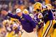 BATON ROUGE, LA - SEPTEMBER 14: Les Miles, head coach of the LSU Tigers, takes the field with his team prior to a game against the Kent State Golden Flashes at Tiger Stadium on September 14, 2013 in Baton Rouge, Louisiana. (Photo by Stacy Revere/Getty Images)