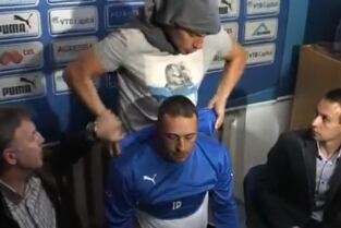 Angry Levski Sofia Fans Strip Their New Coach During Press Conference