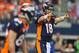 ARLINGTON, TX - OCTOBER 06: Peyton Manning #18 of the Denver Broncos at AT&T Stadium on October 6, 2013 in Arlington, Texas. (Photo by Ronald Martinez/Getty Images)