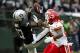 OAKLAND, CA - DECEMBER 16: Cornerback Javier Arenas #21 of the Kansas City Chiefs breaks up a pass intended for wide receiver Denarius Moore #17 of the Oakland Raiders during the second quarter at O.co Coliseum on December 16, 2012 in Oakland, California. Photo by Jason O. Watson/Getty Images)