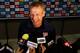 SAN JOSE, COSTA RICA - SEPTEMBER 05: Head coach Jurgen Klinsmann of the United States converses with the media prior to the United States Training Session at Estadio Nacional on September 5, 2013 in San Jose, Costa Rica. (Photo by Kevin C. Cox/Getty Images)