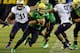 EUGENE, OR - OCTOBER 6: Quarterback Marcus Mariota #8 of the Oregon Ducks scrambles out of the pocket during the first quarter of the game against the Washington Huskies on October 6, 2012 at Autzen Stadium in Eugene, Oregon. Oregon won the game 52-21. (Photo by Steve Dykes/Getty Images)