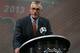 NEWARK, NJ - JUNE 30: General manager Paul Holmgren of the Philadelphia Flyers speaks on stage during the 2013 NHL Draft at Prudential Center on June 30, 2013 in Newark, New Jersey. (Photo by Dave Sandford/NHLI via Getty Images)