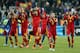 PARIS, FRANCE - MARCH 26: The Spain team celebrate after their victory during a FIFA 2014 World Cup Qualifier between France and Spain at Stade de France on March 26, 2013 in Paris, France. (Photo by Scott Heavey/Getty Images)