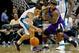 February 6, 2012; New Orleans, LA, USA; New Orleans Hornets point guard Greivis Vasquez (21) and Sacramento Kings point guard Isaiah Thomas (22) scramble for a loose ball during the second half of a game at the New Orleans Arena. The Kings defeated the Hornets 100-92. Mandatory Credit: Derick E. Hingle-USA TODAY Sports